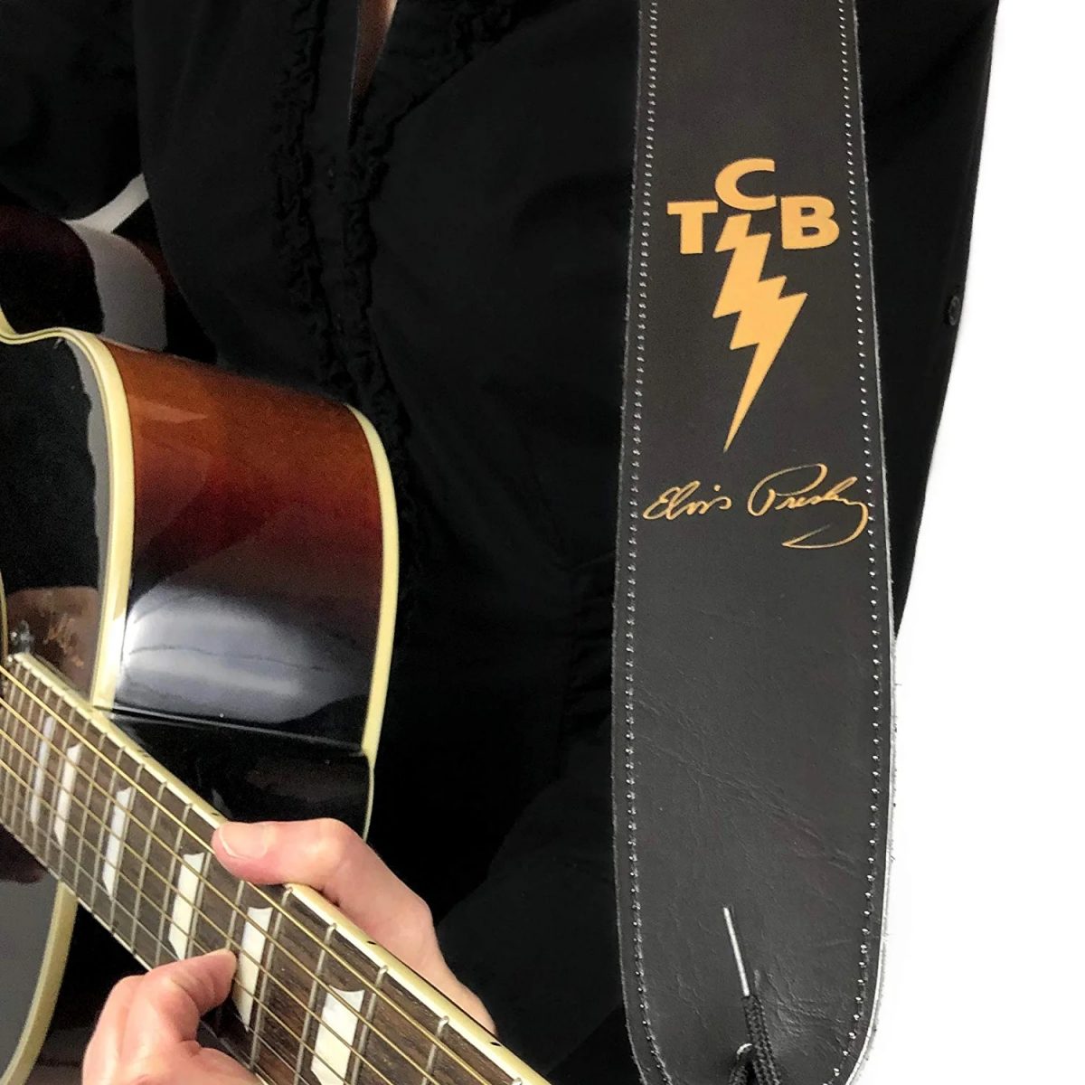 Perri’s Leathers Ltd – 2.5″ Guitar Strap - TCB Official Licensing Elvis - P25EPV8198 TCB Profile