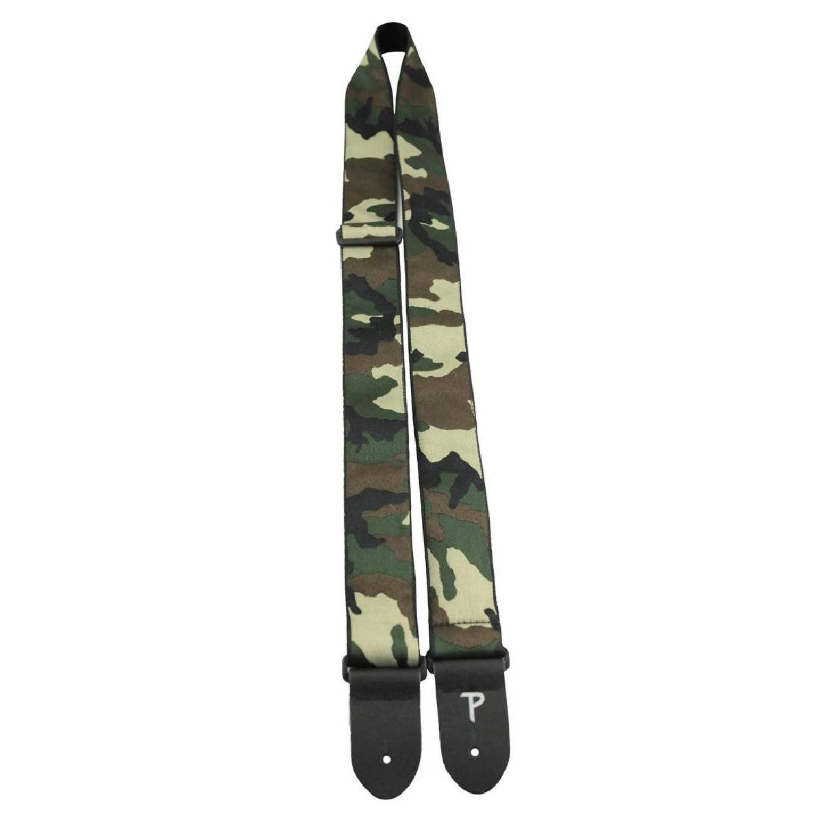 Perri's Leathers Ltd - 2'' Jacquard Camo Guitar Strap with Leather Ends - TWS7029