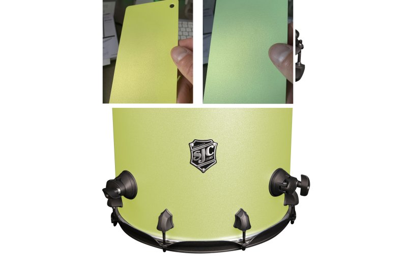 SJC Drums - Pathfinder Series 3-piece Shell Pack, Sublime Lime Black #PFK322FBSLWBJ