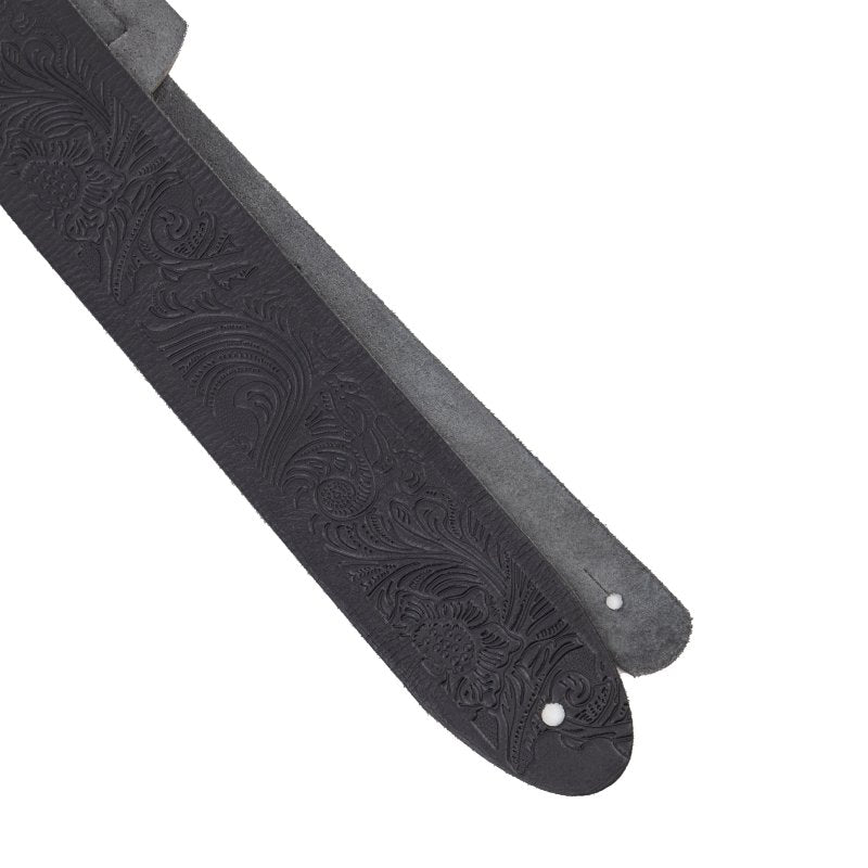 Profile - 2.5" Leather Strap with Hot Press Design, Black #PGS-EBL-6100-BK
