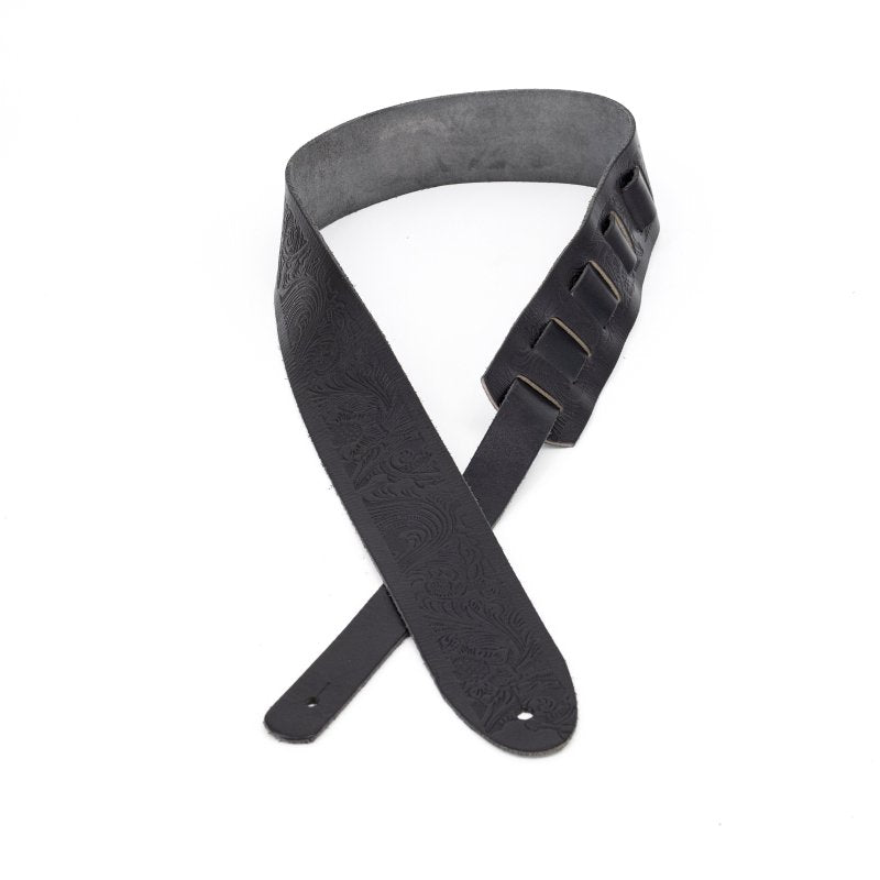 Profile - 2.5" Leather Strap with Hot Press Design, Black #PGS-EBL-6100-BK