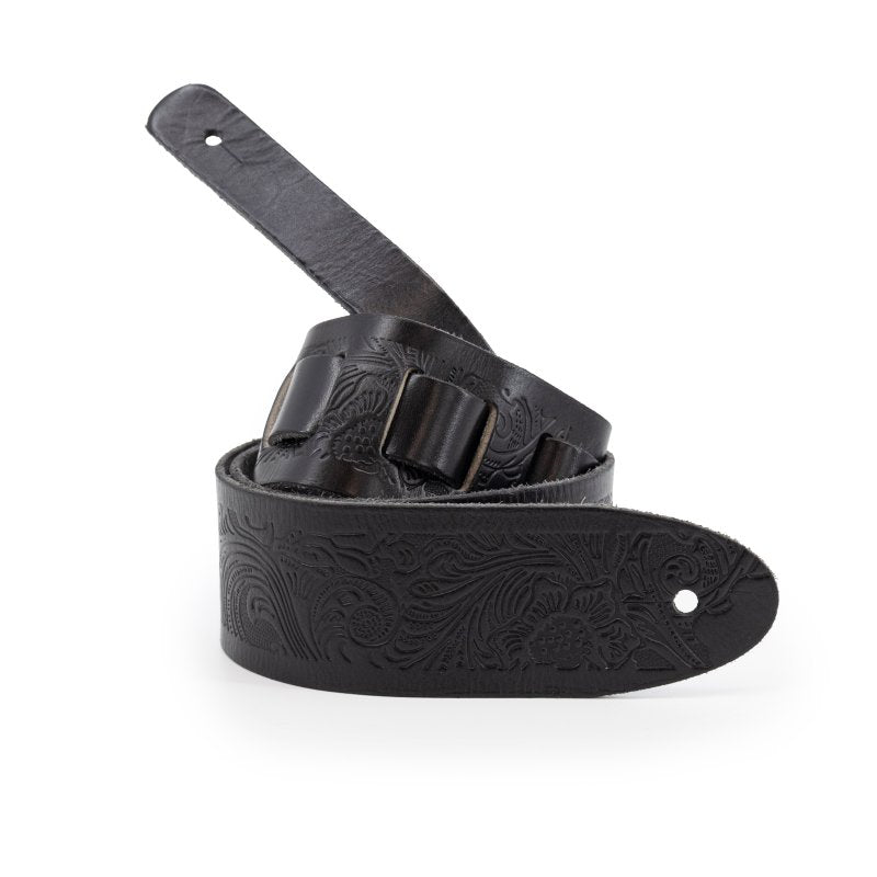 Profile - 2.5" Leather Strap with Hot Press Design, Black #PGS-EBL-6100-BK