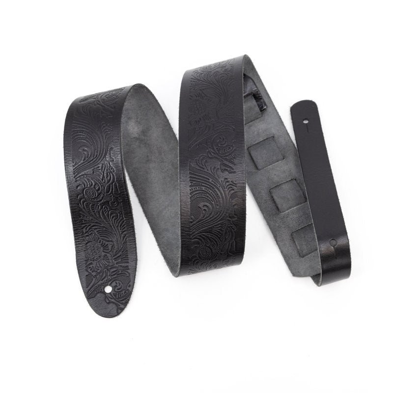 Profile - 2.5" Leather Strap with Hot Press Design, Black #PGS-EBL-6100-BK