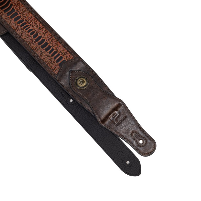 Profile - Western Strap with Brass Buckle, Brown Crocodile Pattern #PGS-EGL-6500-BR