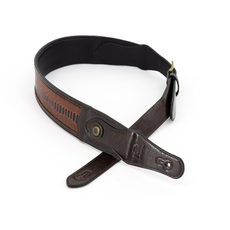 Profile - Western Strap with Brass Buckle, Brown Crocodile Pattern #PGS-EGL-6500-BR