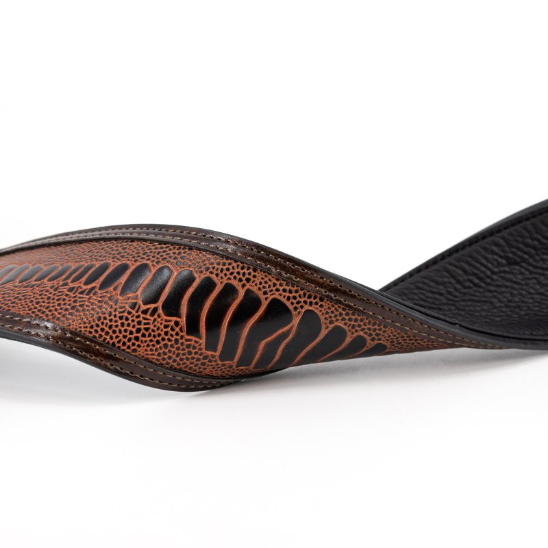 Profile - Western Strap with Brass Buckle, Brown Crocodile Pattern #PGS-EGL-6500-BR
