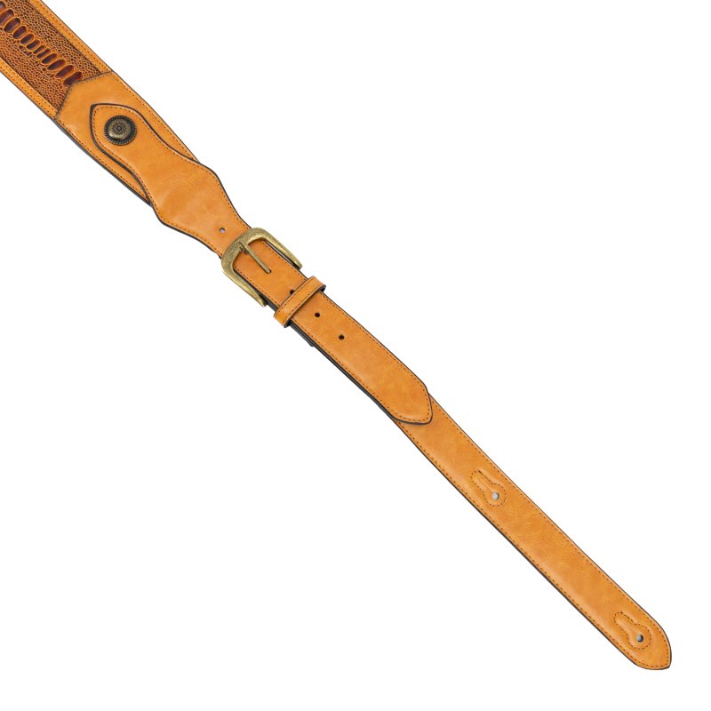 Profile - Western Strap with Brass Buckle, Tan Crocodile Pattern #PGS-EGL-6500-TN