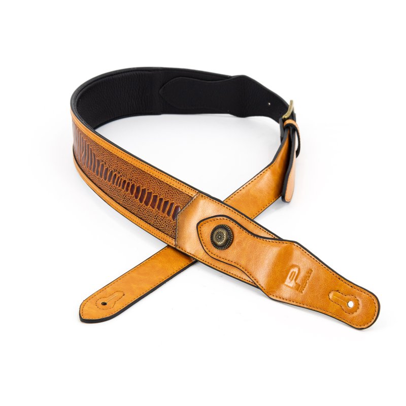 Profile - Western Strap with Brass Buckle, Tan Crocodile Pattern #PGS-EGL-6500-TN