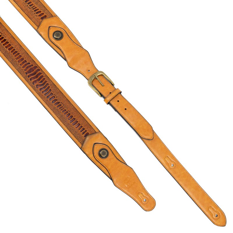 Profile - Western Strap with Brass Buckle, Tan Crocodile Pattern #PGS-EGL-6500-TN