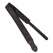Profile - 2.5" Leather Padded Strap with Celtic Knot Pattern, Gloss Brown #PGS-HIL-4000-BR
