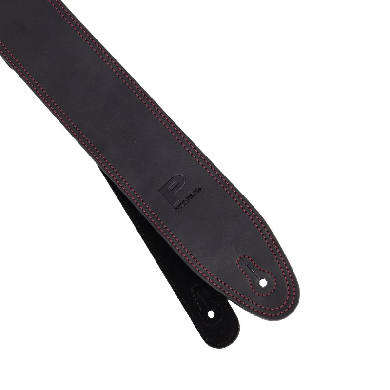 Profile - 2.5" Leather Strap with Red Double Stitching, Black #PGS-IL-7100-BKRD