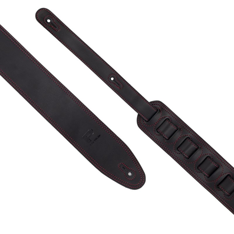 Profile - 2.5" Leather Strap with Red Double Stitching, Black #PGS-IL-7100-BKRD