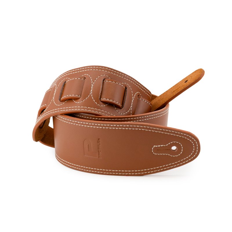 Profile - 2.5" Leather Strap with White Double Stitching, Cognac #PGS-LS-7000-CG