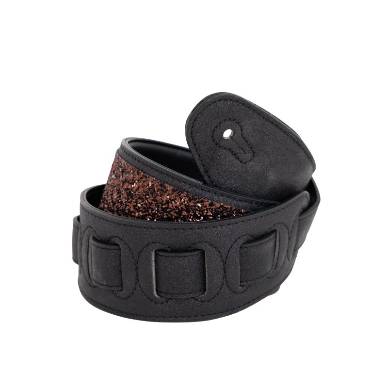 Profile - Leather Black Sparkle Padded Strap #PGS-SPK-BK