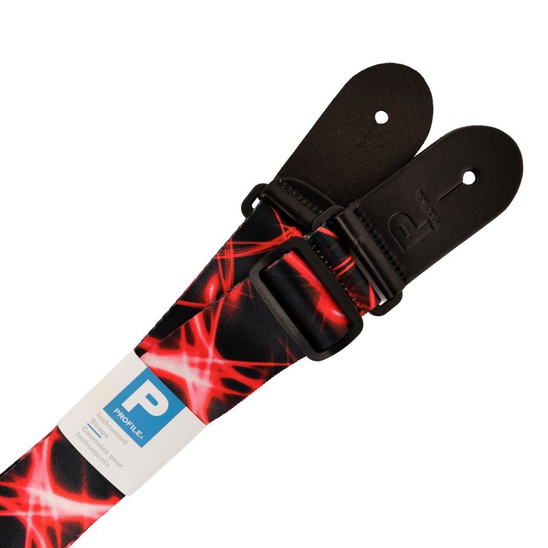 Profile - Terylene, Red Strobe Light Effect Printed Strap #PGS-TY-1000-RD