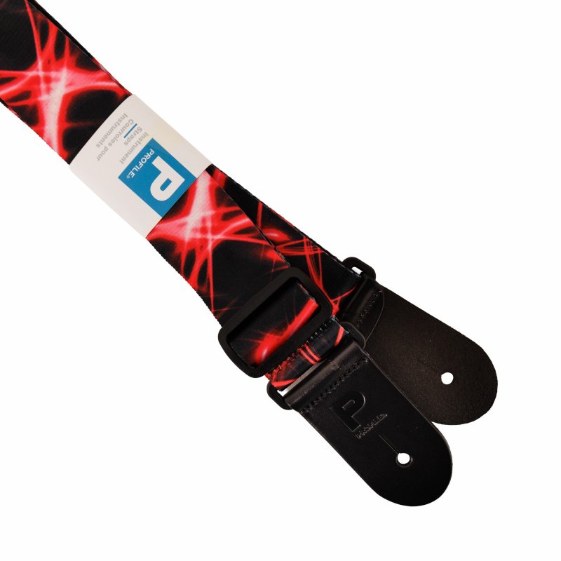 Profile - Terylene, Red Strobe Light Effect Printed Strap #PGS-TY-1000-RD