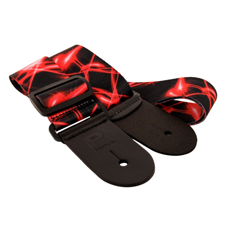 Profile - Terylene, Red Strobe Light Effect Printed Strap #PGS-TY-1000-RD
