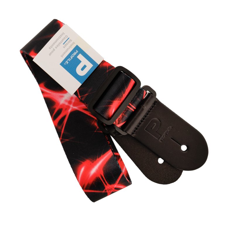 Profile - Terylene, Red Strobe Light Effect Printed Strap #PGS-TY-1000-RD