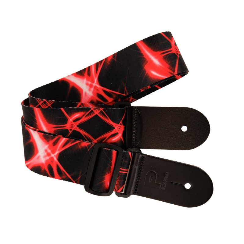 Profile - Terylene, Red Strobe Light Effect Printed Strap #PGS-TY-1000-RD
