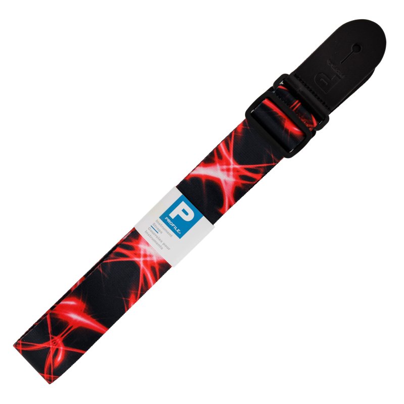 Profile - Terylene, Red Strobe Light Effect Printed Strap #PGS-TY-1000-RD