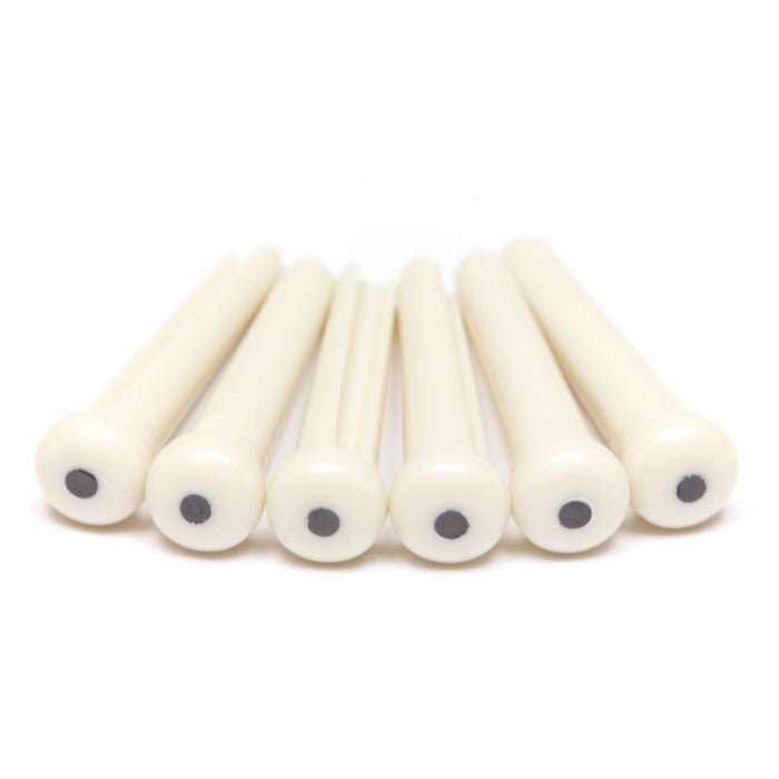 Graph Tech - TUSQ Traditional Style Bridge Pins White With Black Inlay #PP-1122-00