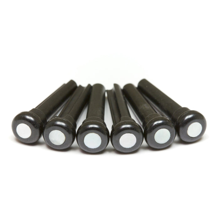 Graph Tech - TUSQ Presentation Style Bridge Pins Black With Mother Of Pearl Inlay #PP-2044-00