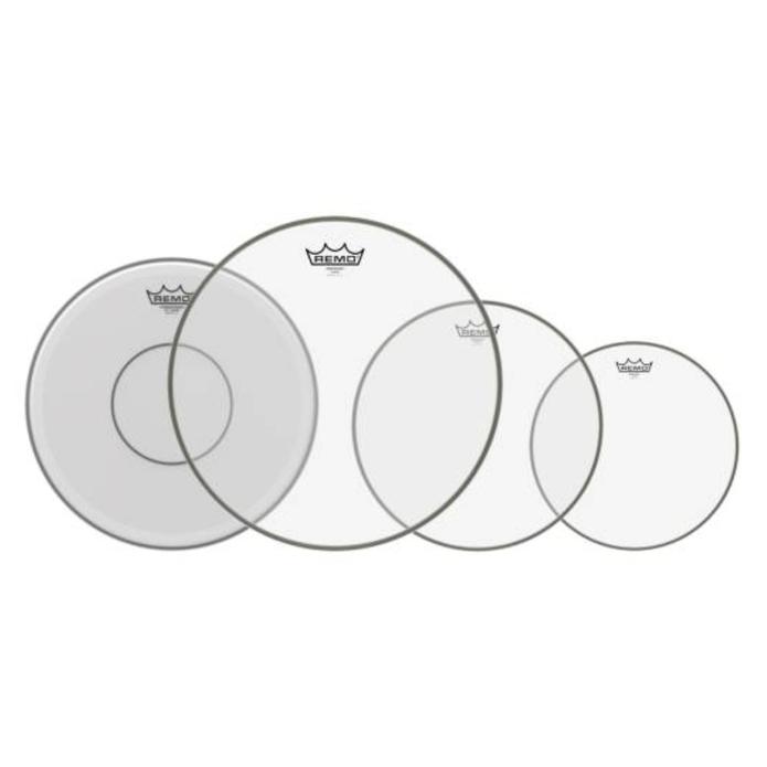 Remo - Clear Emperor Pro Pack (10,12,16) with 14" Coated Powerstroke 77 #PP-2680-BE