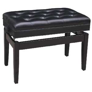 Profile - PPB-305C Black Piano Bench with Compartment
