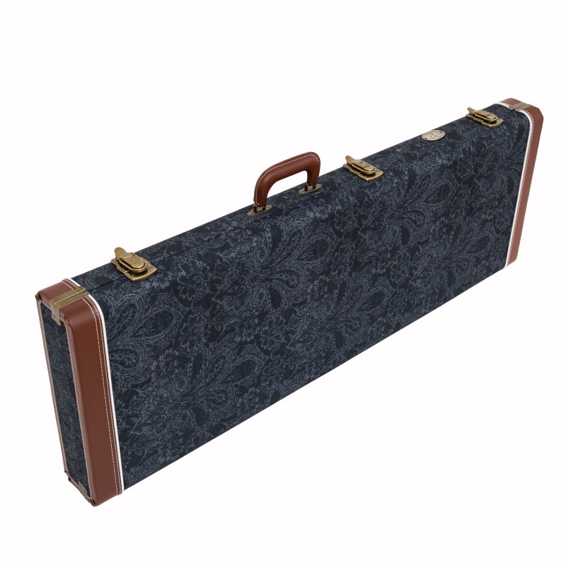 Profile - Electric Guitar Hardshell Case, Black Paisley Pattern #PRC325BPDB-E