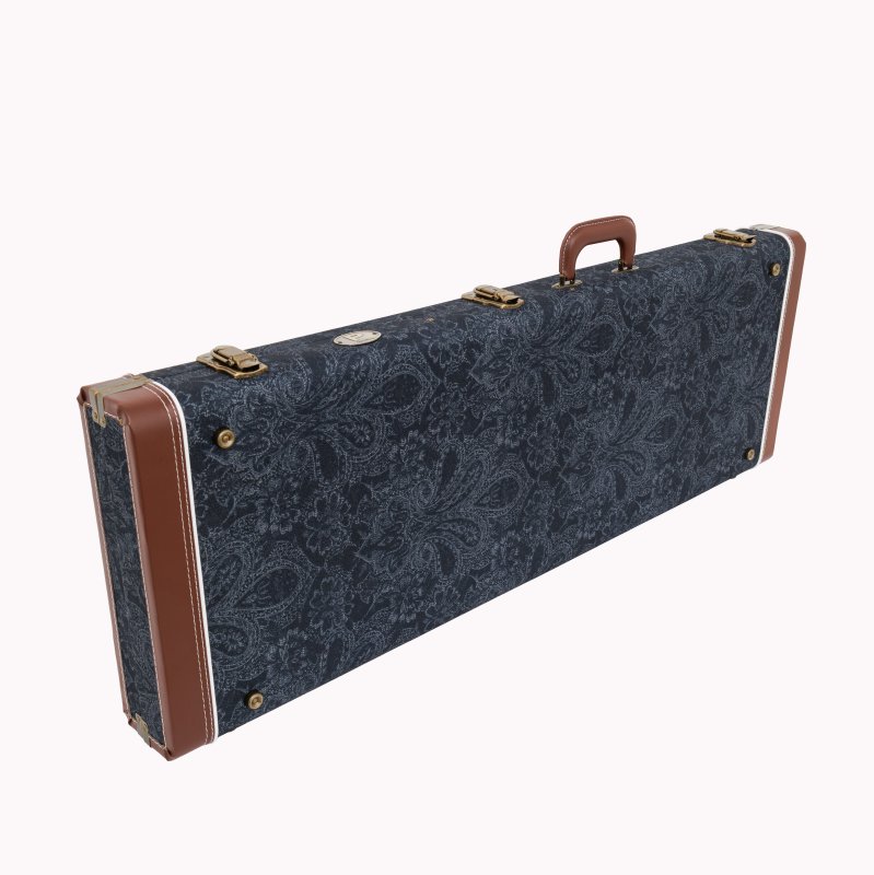 Profile - Electric Guitar Hardshell Case, Black Paisley Pattern #PRC325BPDB-E