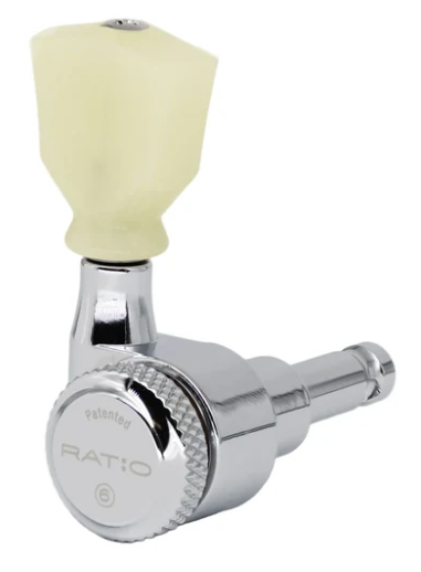 Graph Tech - Locking Ratio Calibrated Machine Heads for Gibson & PRS Guitars, 3x3 Configuration, Chrome #PRL-8351-C0