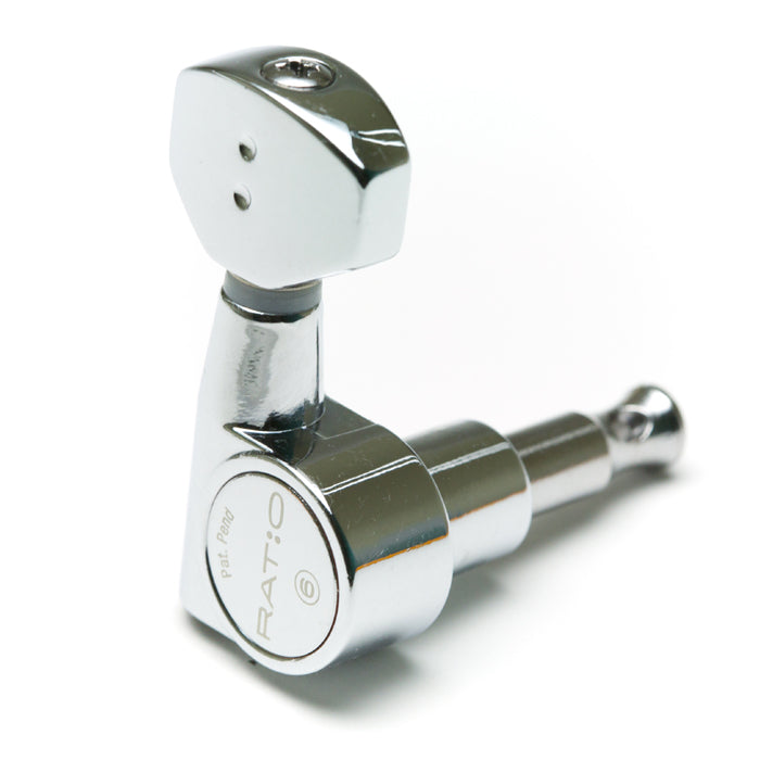 Graph Tech - Ratio Tuned Machine Heads - Electric 6 Inline Mini Contemporary Chrome 2 Pin #PRN-2721-C0