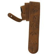 PRS Guitars - Distressed Brown Leather Birds Strap