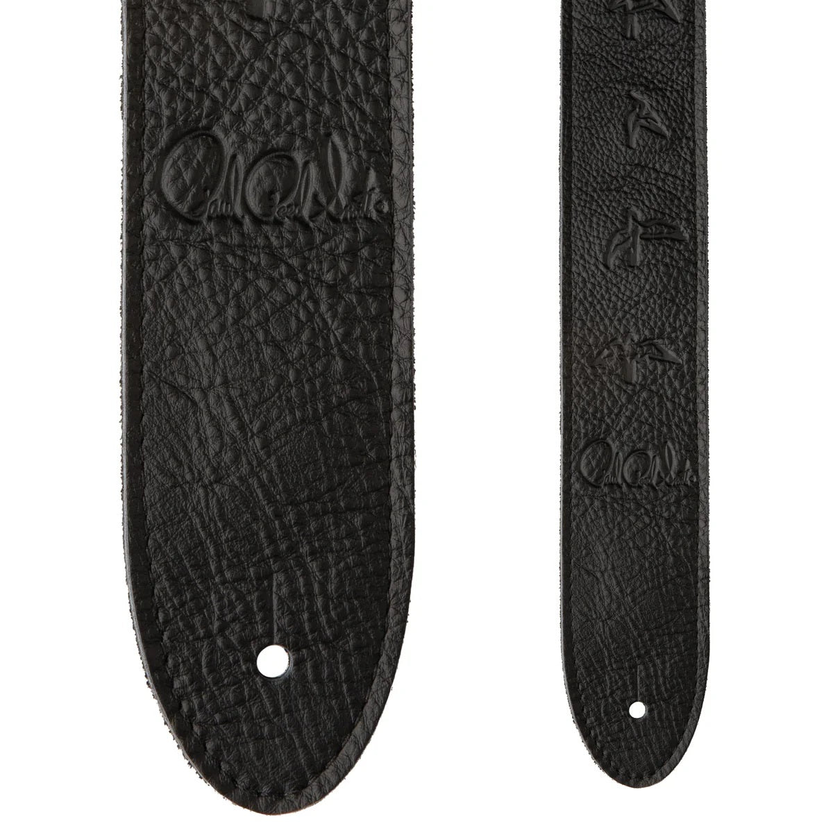 PRS Guitars - 2” Black Embossed Birds Leather Strap