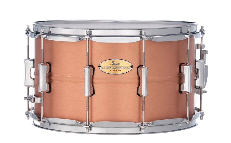 Pearl - 14"x8" Copper Shell Snare Drum, Brushed Copper #PSC1480C