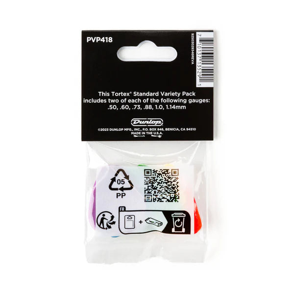 Dunlop - Tortex Standard Pick Variety Pack of 12 #PVP418