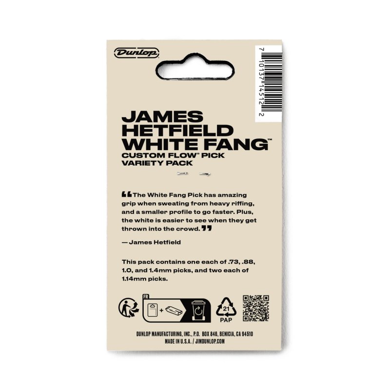 Dunlop - Hetfield's White Fang Custom Flow Variety Pack - 6pk #PVPPH122
