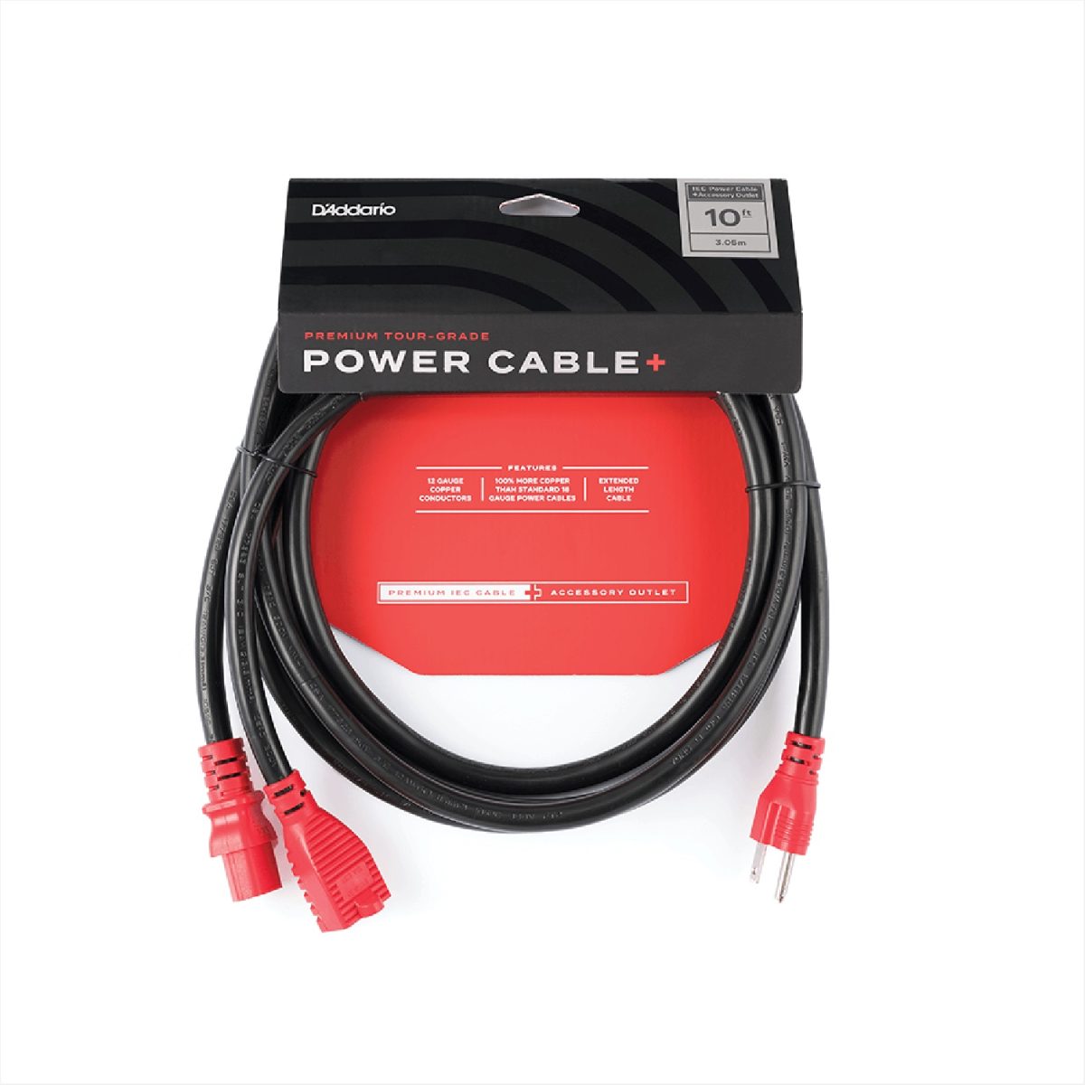 D'Addario - 10' IEC Power Cable+ / NEMA Plug (US) - PW-IECPB-10 Detail 3