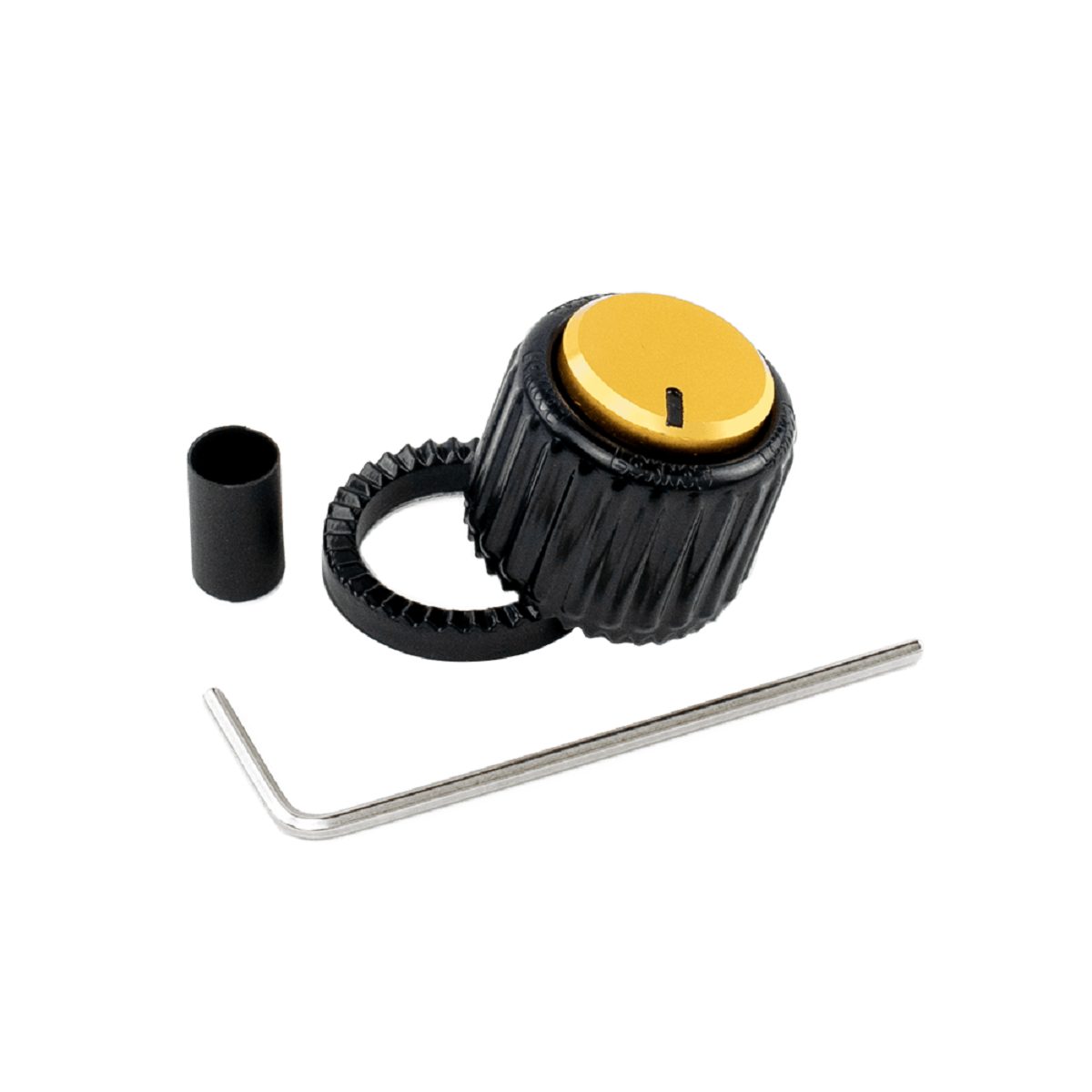 Planet Waves - LOKNOB - Large Black and Gold, Plastic Knob