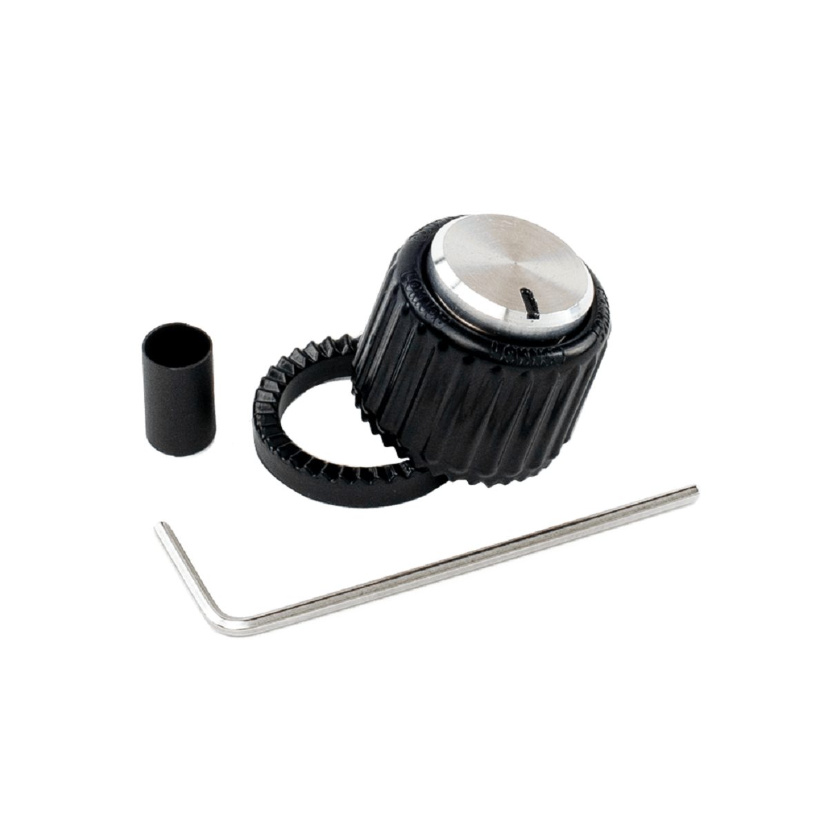 Planet Waves - LOKNOB - Large Black and Silver Plastic Knob