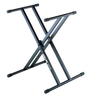 Quik Lok - X-Style Adjustable Single Tier Double-Brace Heavy Duty Keyboard Stand #QL746