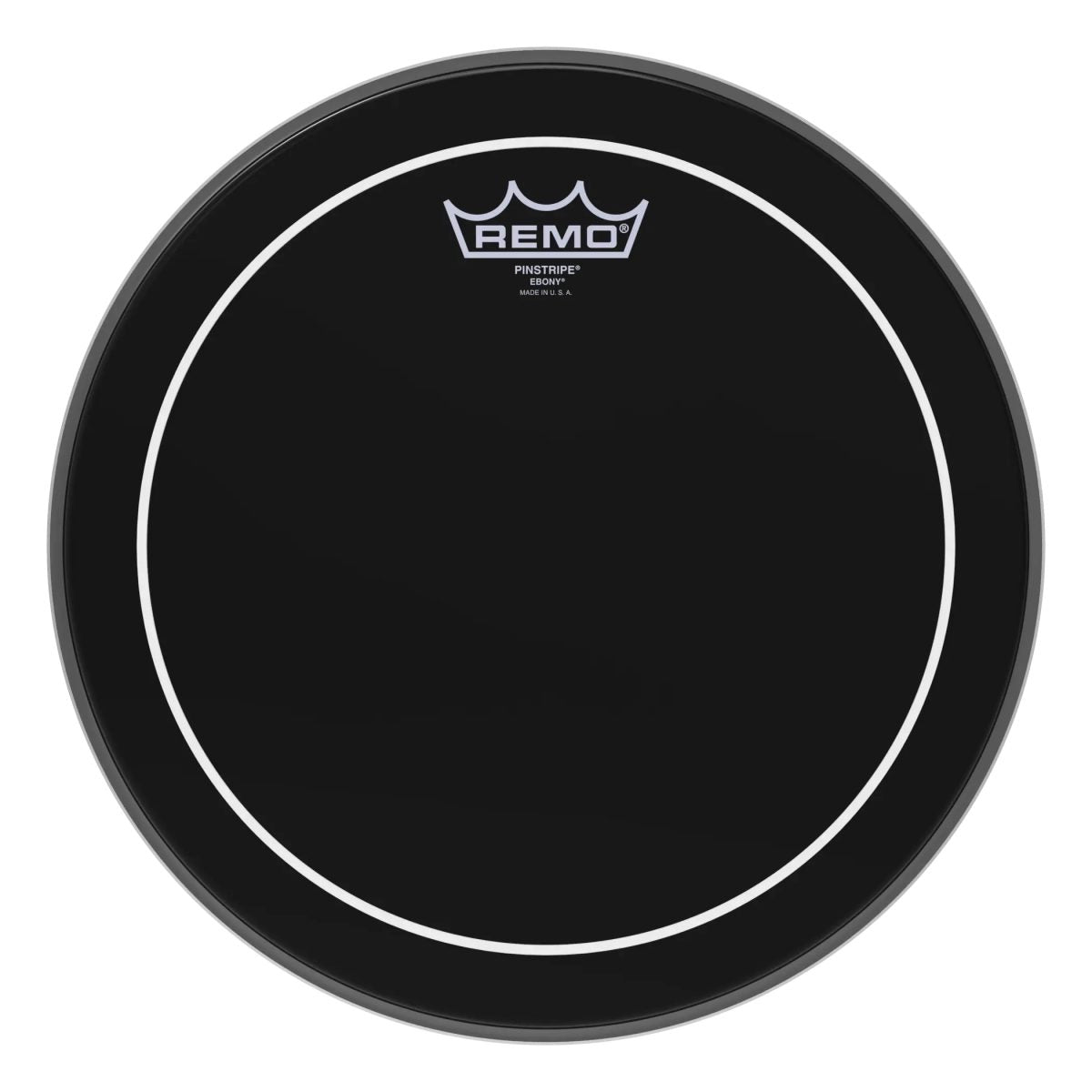Remo – 12″ Pinstripe Ebony Drumhead #ES-0612-PS