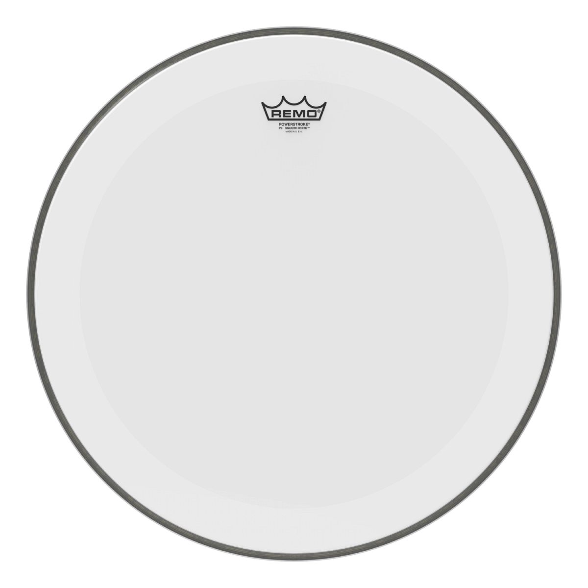 Remo - 20'' Bass Powerstroke P3 Smooth White No Stripe - P3-1220-C1