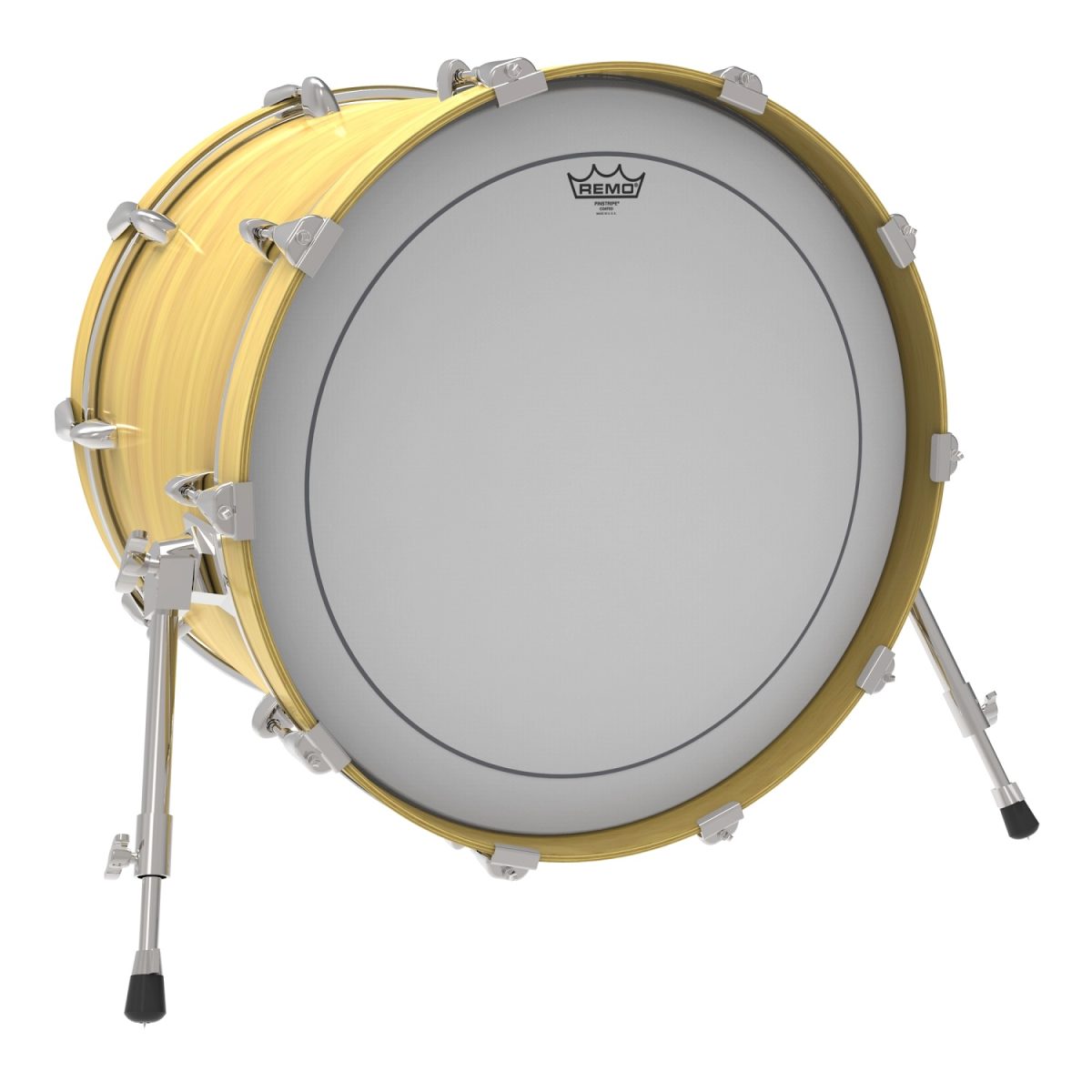 Remo - 20' Bass Pinstripe Coated - PS-1120-00 On Bass Drum