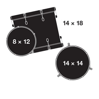 Gretsch - Renown Series 3-piece Shell Pack, Piano Black #RN2-J483-PB