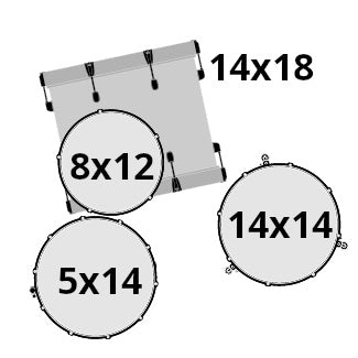 Gretsch - Renown 4-piece Shell Pack Bass Drum, Piano White #RN2-J484-PW