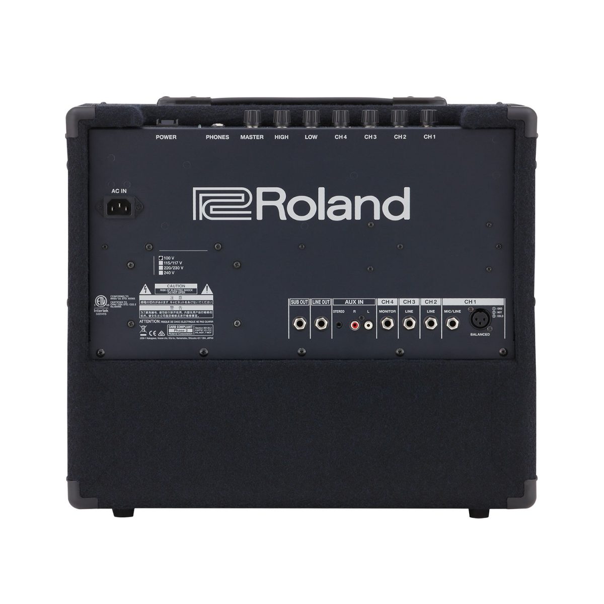 Roland - KC-200 4-Ch Mixing Keyboard Amplifier Back