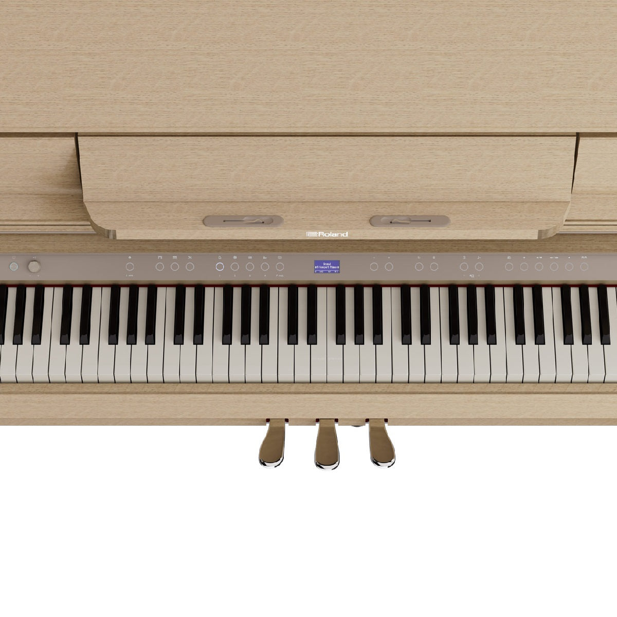 Roland – LX-5 Upright Digital Piano – Light Oak Controls