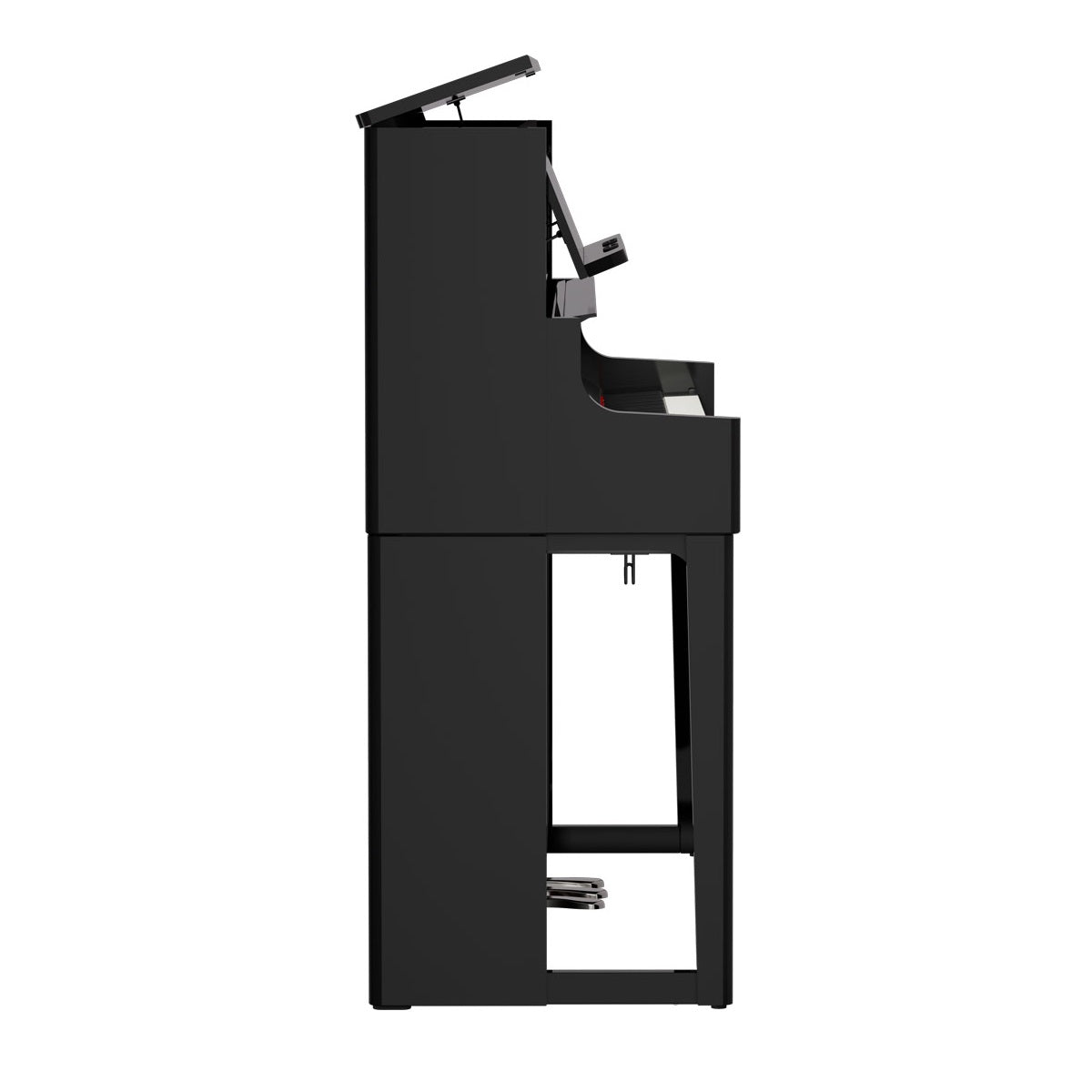 Roland - LX-9 Upright Digital Piano - Polished Ebony Side