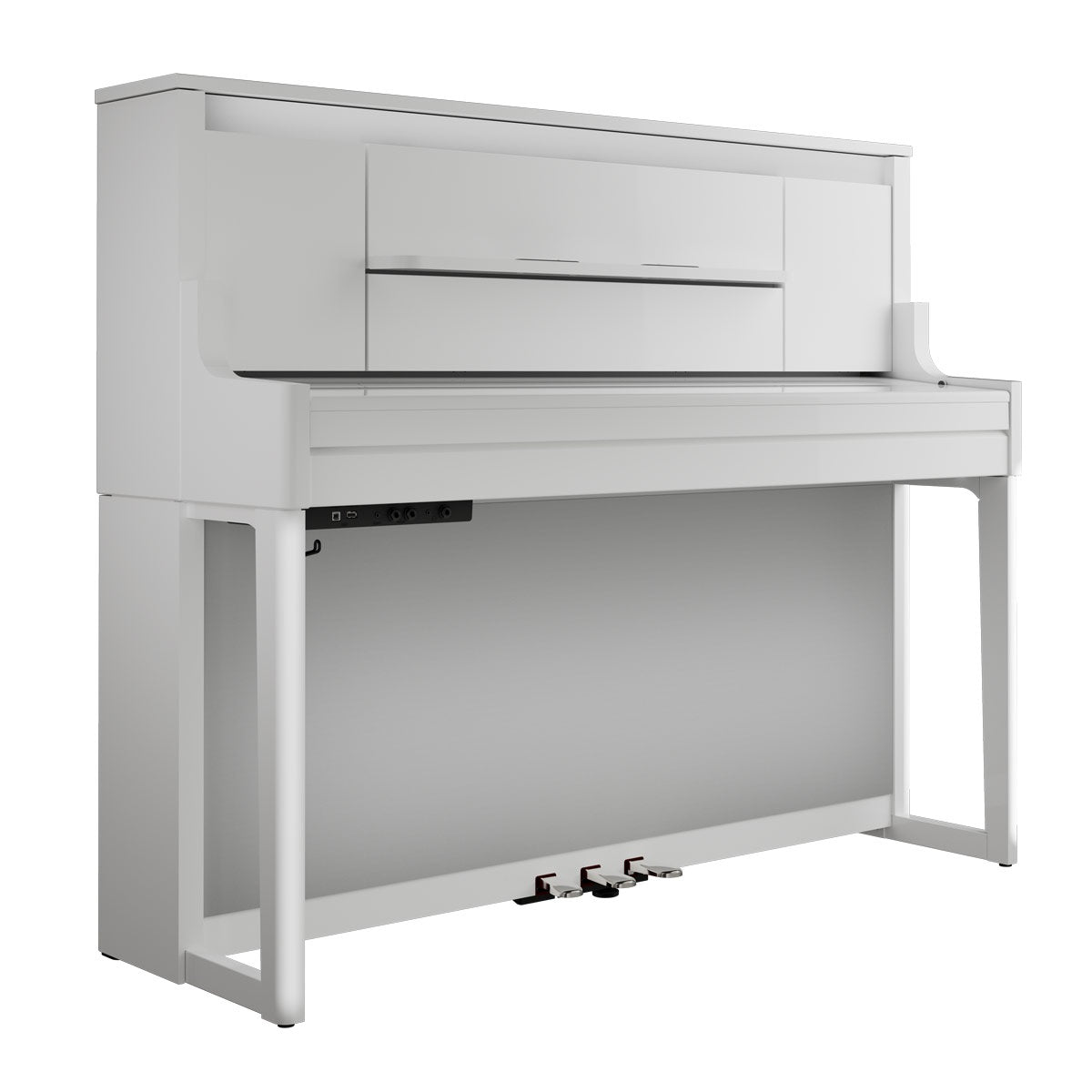Roland - LX-9 Upright Digital Piano - Polished White Closed